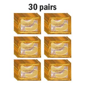5/10/20/30 Pairs Crystal Gold Eye Patches Anti Dark Circles Remove Eye Bags Moisturizing Golden Collagen Eye Mask Skin Care Eyes (Color: 30 pairs)
